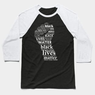 Black lives matter fist (invert) Baseball T-Shirt